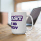 POPCAST TASTE IS A LUXURY 15OZ white ceramic mug ADDISON